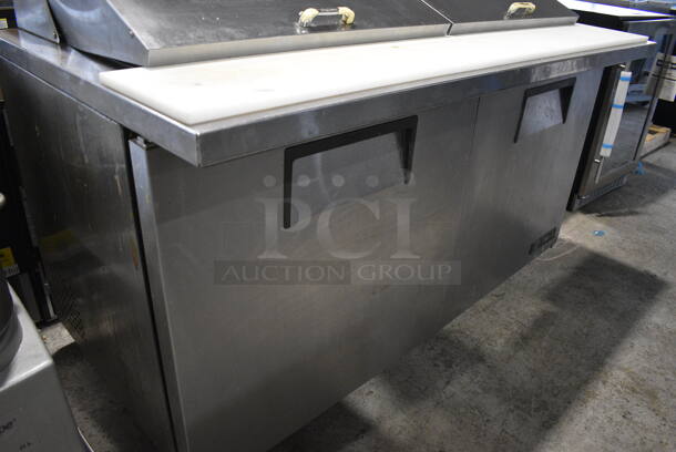 2015 True TSSU-60-24M-B-ST Stainless Steel Commercial Sandwich Salad Prep Table Bain Marie Mega Top on Commercial Casters. 115 Volts, 1 Phase. 60x34x45. Tested and Working! - Image 3 of 10