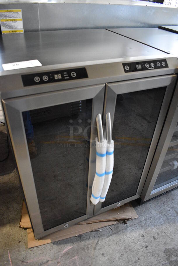 BRAND NEW SCRATCH AND DENT! Avanti WBV18DZ Stainless Steel Wine Chiller Cooler Merchandiser. 115 Volts, 1 Phase. 23.5x24x34. Tested and Working! - Image 2 of 5
