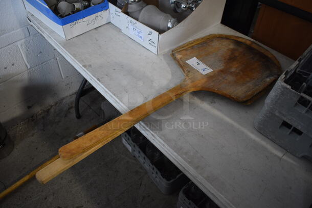 3 Various Wooden Pizza Peels. Includes 14x35.5x0.5. 3 Times Your Bid! - Image 1 of 4
