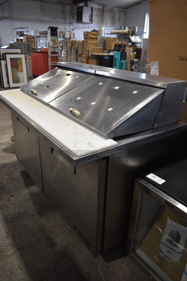 2015 True TSSU-60-24M-B-ST Stainless Steel Commercial Sandwich Salad Prep Table Bain Marie Mega Top on Commercial Casters. 115 Volts, 1 Phase. 60x34x45. Tested and Working! - Image 6 of 10