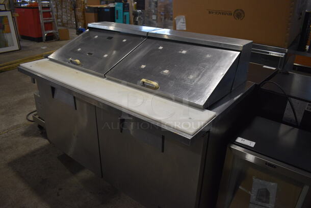 2015 True TSSU-60-24M-B-ST Stainless Steel Commercial Sandwich Salad Prep Table Bain Marie Mega Top on Commercial Casters. 115 Volts, 1 Phase. 60x34x45. Tested and Working! - Image 7 of 10