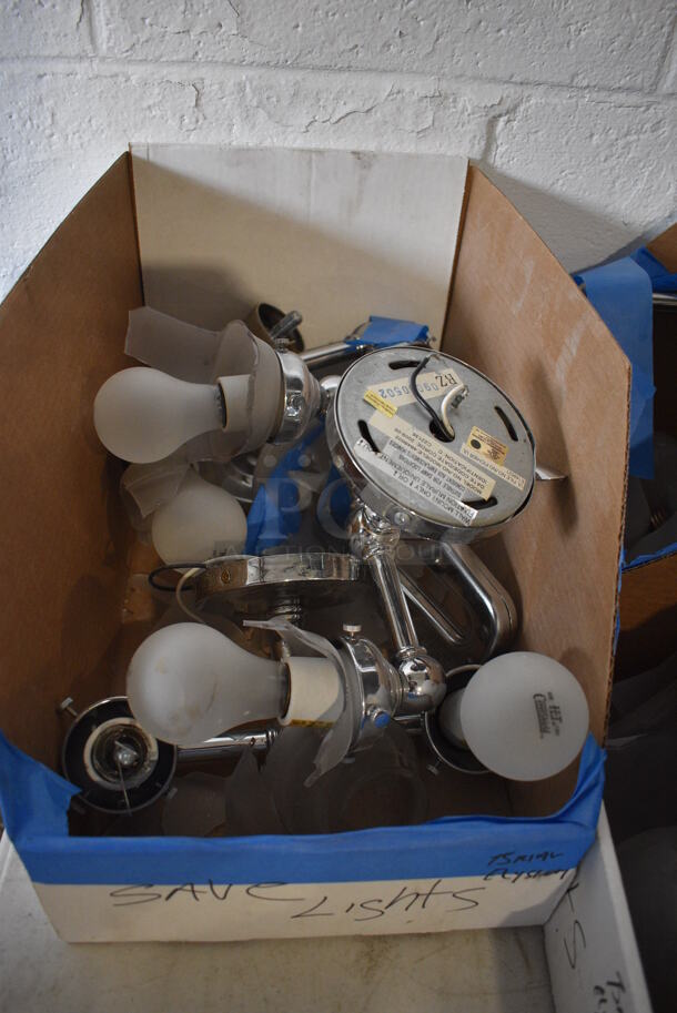 ALL ONE MONEY! Lot of 4 Boxes of Various Light Fixtures. Includes 18x5x9 - Image 2 of 5