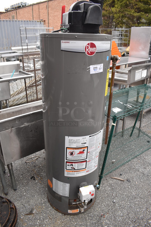 Rheem PROG40-40N RH67 PV Metal Commercial Natural Gas Powered Water Heater. 18x24x72