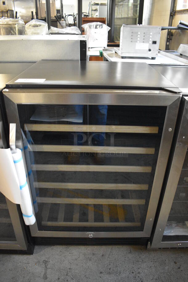 BRAND NEW SCRATCH AND DENT! Avanti WCR506SS Metal Commercial Wine Chiller Merchandiser. 115 Volts, 1 Phase. 23.5x24x35. Tested and Working! - Image 1 of 7