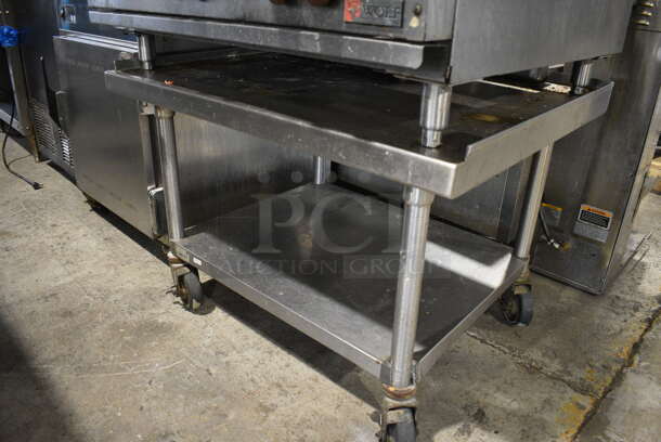 Wolf Stainless Steel Commercial Countertop Natural Gas Powered 6 Burner Range on Stainless Steel Equipment Stand w/ Under Shelf and Commercial Casters. 36x41x19.5 - Image 6 of 7