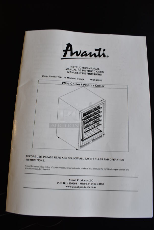 BRAND NEW SCRATCH AND DENT! Avanti WCR506SS Metal Commercial Wine Chiller Merchandiser. 115 Volts, 1 Phase. 23.5x24x35. Tested and Working! - Image 6 of 7