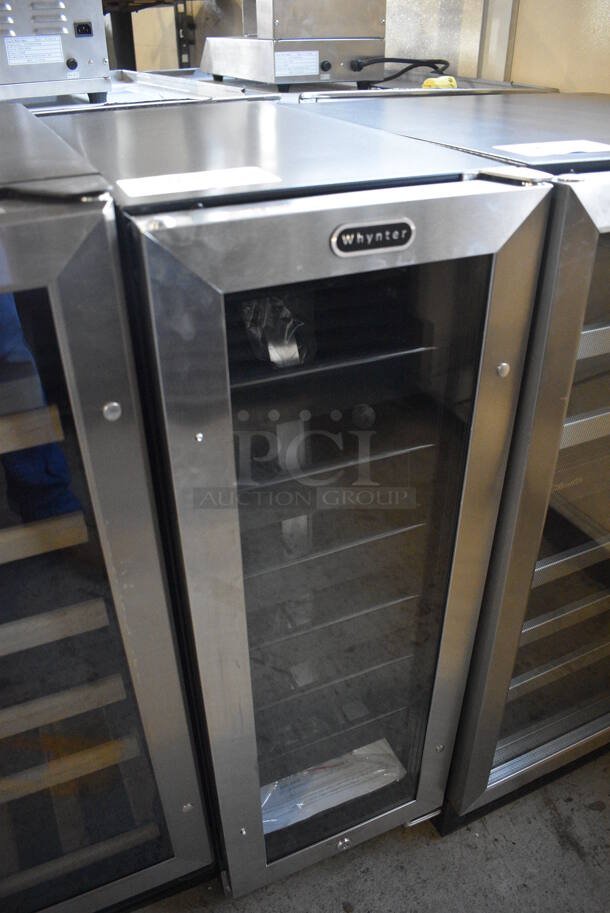 BRAND NEW SCRATCH AND DENT! Whynter BWR-208SB Stainless Steel Mini Cooler Merchandiser. 115 Volts, 1 Phase. 11.5x22x34. Tested and Working! - Image 2 of 6