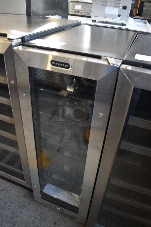 BRAND NEW SCRATCH AND DENT! Whynter BWR-208SB Stainless Steel Mini Cooler Merchandiser. 115 Volts, 1 Phase. 11.5x22x34. Tested and Working! - Image 3 of 6