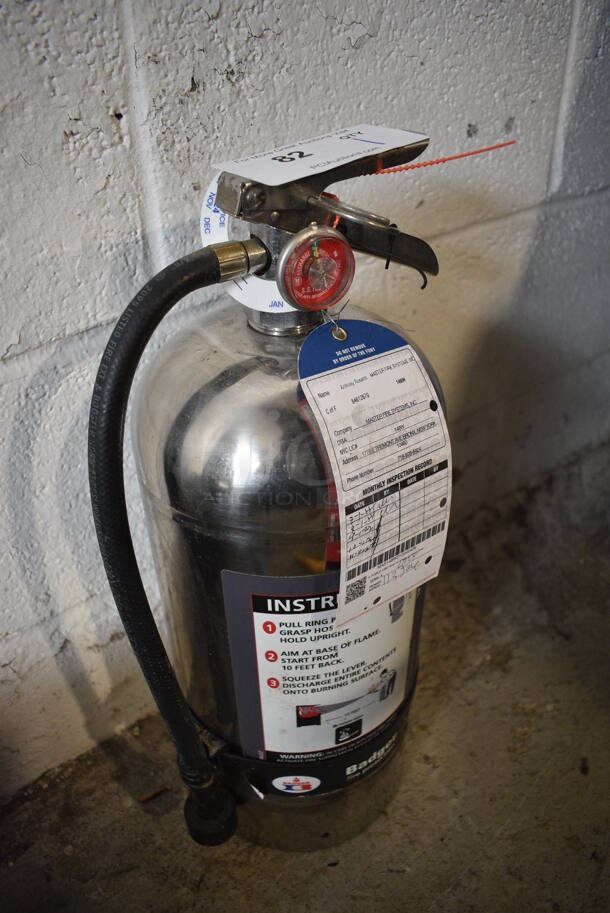 Badger Wet Chemical Fire Extinguisher. 8x6x19.5. Buyer Must Pick Up - We Will Not Ship This Item.  - Image 2 of 5