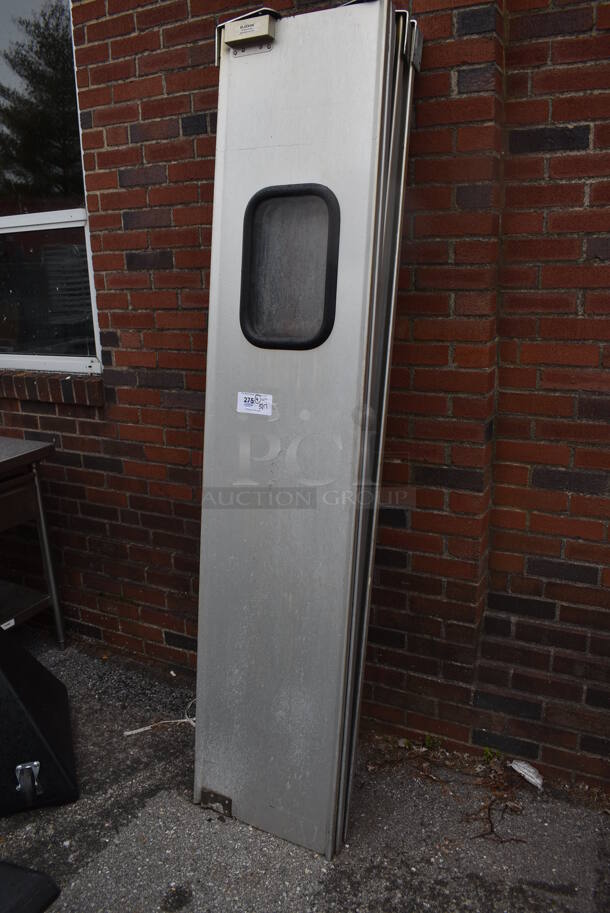 4 Eliason Metal Commercial Swinging Kitchen Doors. 17.5x1x82. 4 Times Your Bid! - Image 3 of 6