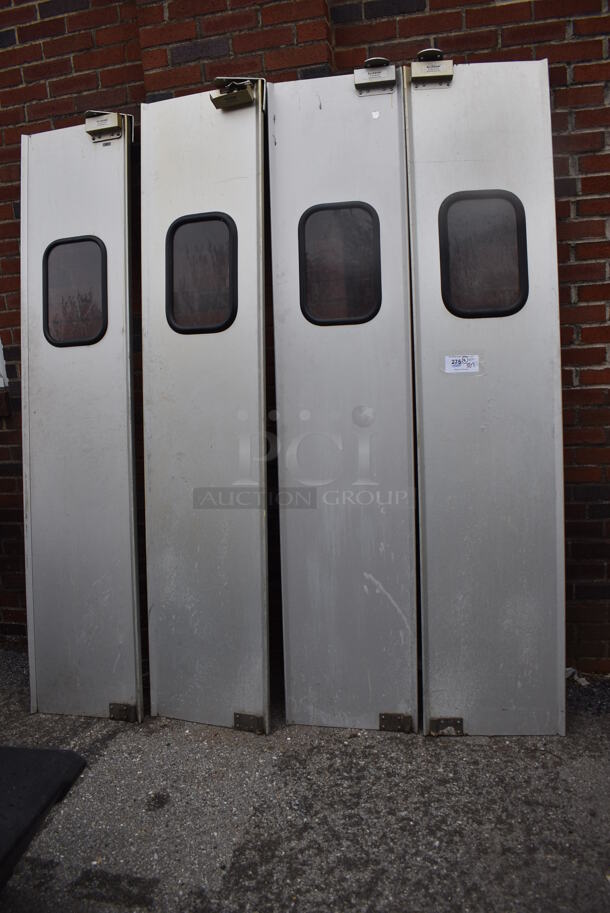 4 Eliason Metal Commercial Swinging Kitchen Doors. 17.5x1x82. 4 Times Your Bid! - Image 5 of 6