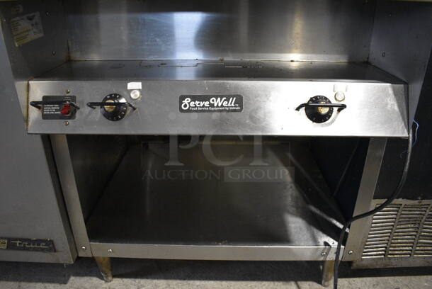 Vollrath Serve Well 38102 Stainless Steel Commercial Electric Powered 2 Well Steam Table w/ Under Shelf. 120 Volts, 1 Phase. 32x33x36. Tested and Working! - Image 3 of 6