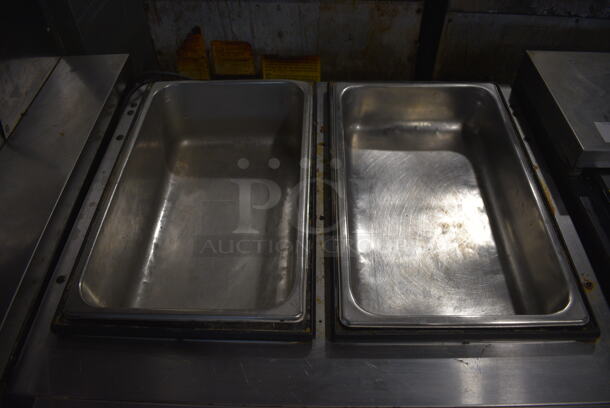 Vollrath Serve Well 38102 Stainless Steel Commercial Electric Powered 2 Well Steam Table w/ Under Shelf. 120 Volts, 1 Phase. 32x33x36. Tested and Working! - Image 4 of 6