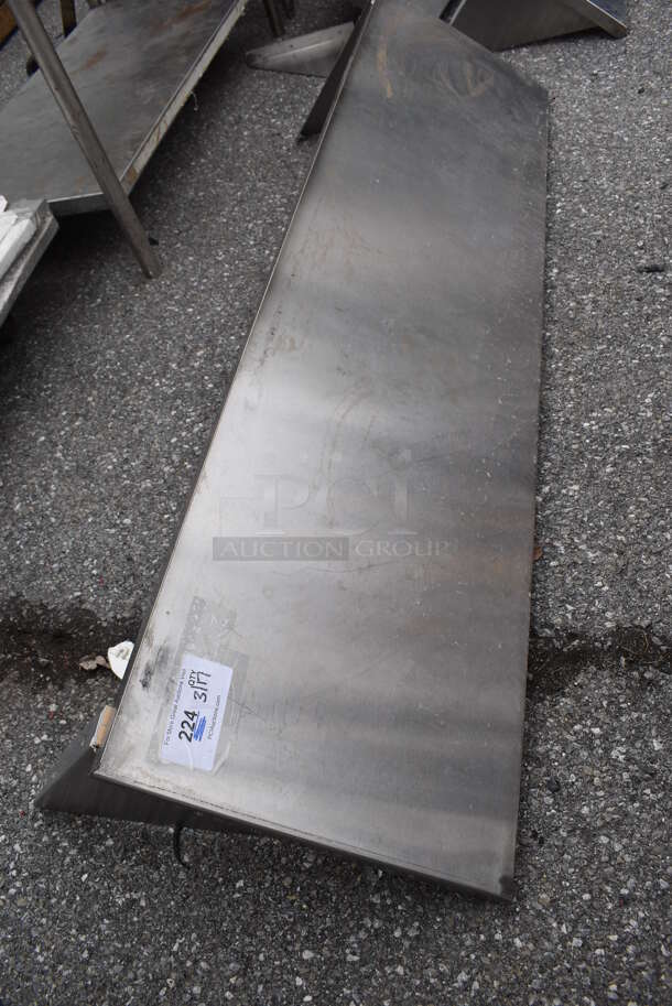 Advance Tabco Stainless Steel Shelf w/ Wall Mount Brackets. 67x18x18 - Image 2 of 6