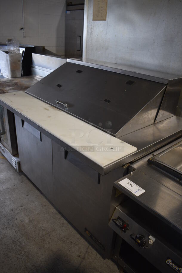 2016 True TSSU-48-18M-B Stainless Steel Commercial Sandwich Salad Prep Table Bain Marie Mega Top on Commercial Casters. 115 Volts, 1 Phase. 48x34x46.5. Tested and Working! - Image 2 of 9