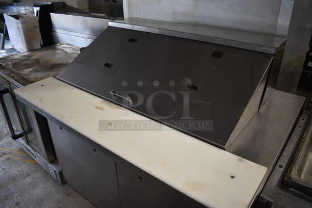 2016 True TSSU-48-18M-B Stainless Steel Commercial Sandwich Salad Prep Table Bain Marie Mega Top on Commercial Casters. 115 Volts, 1 Phase. 48x34x46.5. Tested and Working! - Image 3 of 9