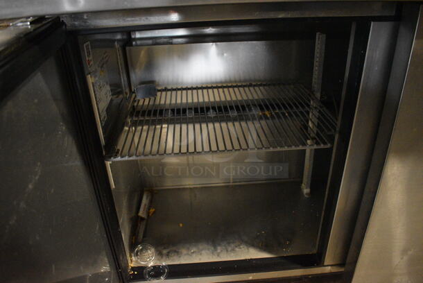 2016 True TSSU-48-18M-B Stainless Steel Commercial Sandwich Salad Prep Table Bain Marie Mega Top on Commercial Casters. 115 Volts, 1 Phase. 48x34x46.5. Tested and Working! - Image 8 of 9