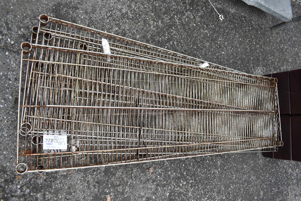 ALL ONE MONEY! Lot of 4 Chrome Finish Wire Shelves. 60x18x1.5 - Image 2 of 4