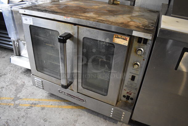 Southbend SL Series Stainless Steel Commercial Natural Gas Powered Full Size Convection Oven w/ View Through Doors, Metal Oven Racks and Thermostatic Controls on Commercial Casters. 38x40x33.5 - Image 2 of 5