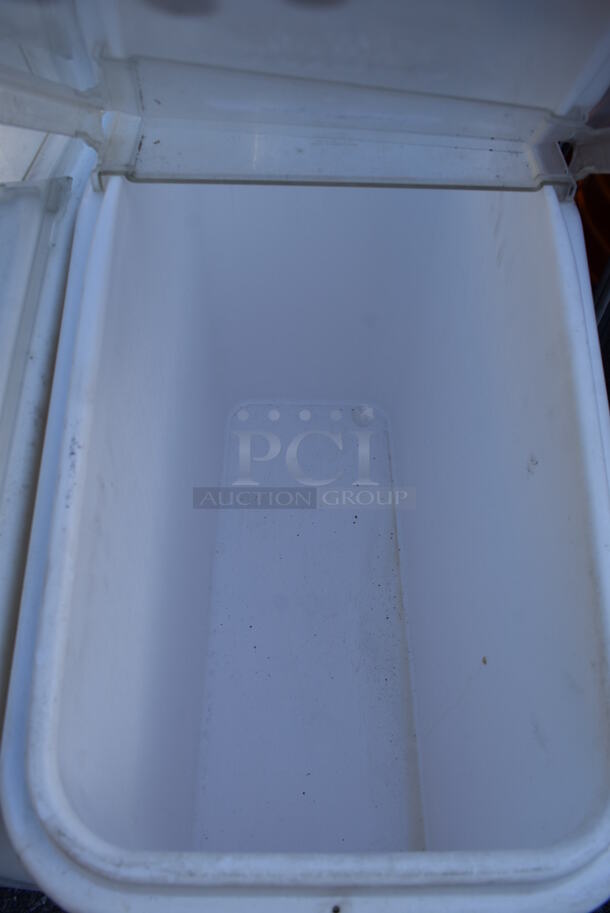 2 White Poly Ingredient Bins on Commercial Casters. 13x29x28. 2 Times Your Bid! - Image 6 of 7