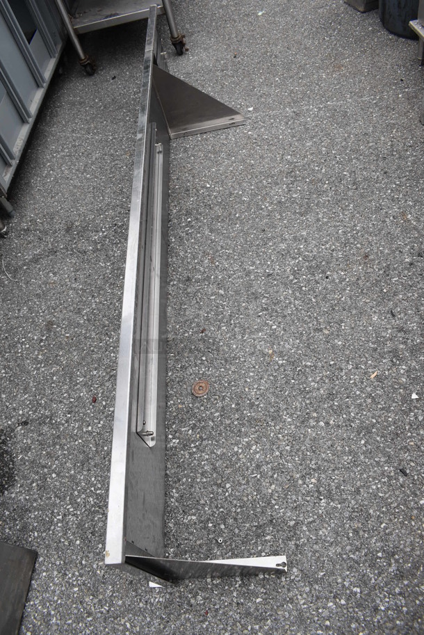 Stainless Steel Shelf w/ Wall Mount Brackets. 89x15x13.5 - Image 3 of 4