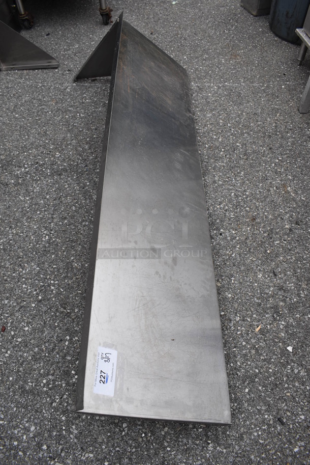 Stainless Steel Shelf w/ Wall Mount Brackets. Missing 1 Bracket. 67x18x18 - Image 2 of 5