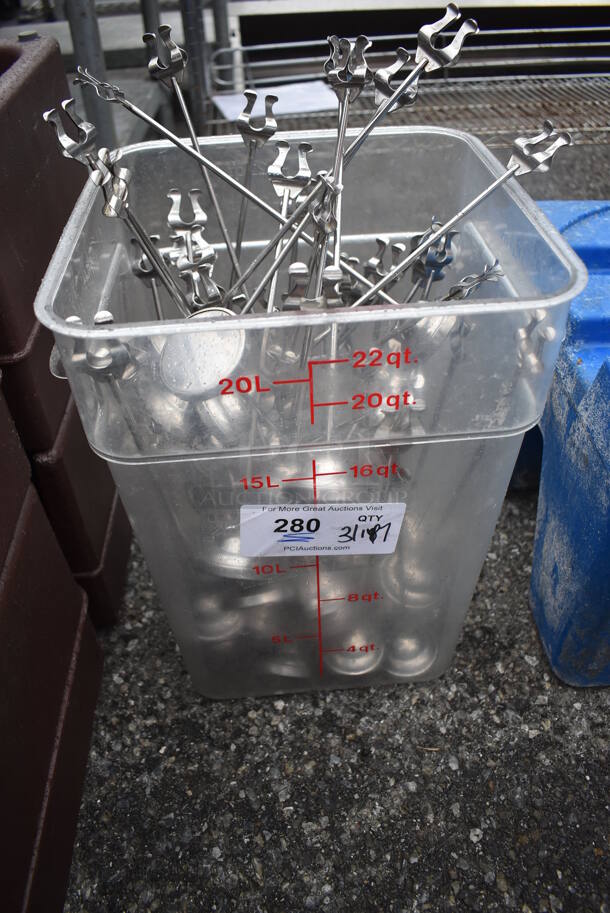 ALL ONE MONEY! Lot of Poly Bin w/ Metal Table Number Holders - Image 1 of 5