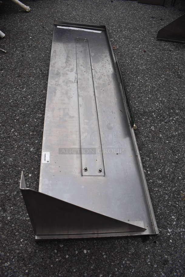 Stainless Steel Shelf w/ Wall Mount Brackets. Missing 1 Bracket. 67x18x18 - Image 4 of 5