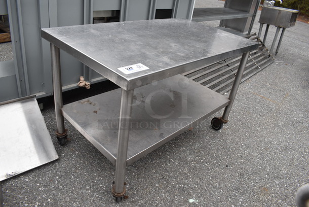Stainless Steel Commercial Table w/ Under Shelf on Commercial Casters. 42x24x27.5 - Image 3 of 6