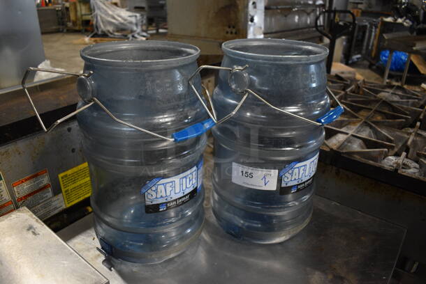 2 San Jamar SafTice Blue Poly Ice Buckets. 14x11x17.5. 2 Times Your Bid! - Image 2 of 5