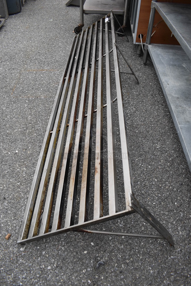 Metal Shelf w/ Wall Mount Brackets. 95x21x16 - Image 2 of 4
