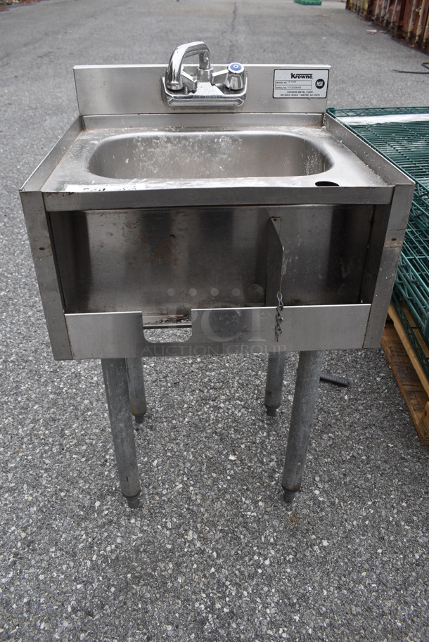 Krowne 18-18ST Stainless Steel Commercial Single Bay Sink. 18x17.5x32