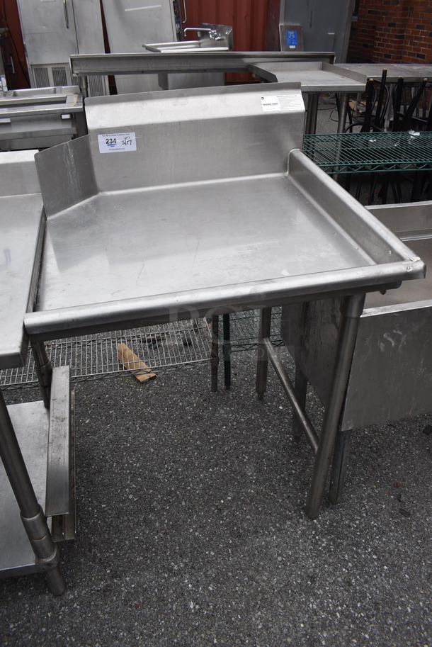 Stainless Steel Commercial Right Side Clean Side Dishwasher Table. 30x30x37 - Image 2 of 5