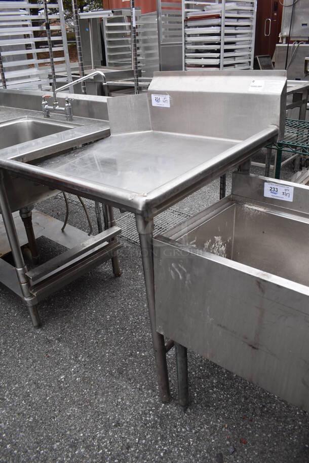 Stainless Steel Commercial Right Side Clean Side Dishwasher Table. 30x30x37 - Image 3 of 5