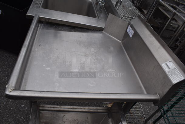 Stainless Steel Commercial Right Side Clean Side Dishwasher Table. 30x30x37 - Image 4 of 5