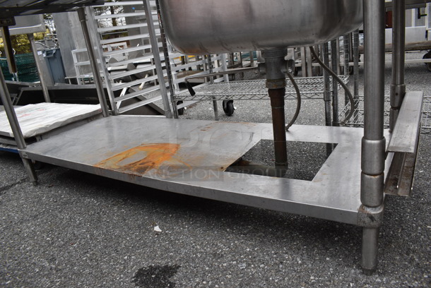 Stainless Steel Table w/ Sink Basin, Faucet, Handles and Under Shelf. 74x30x40. Bay 20x20x12 - Image 6 of 7