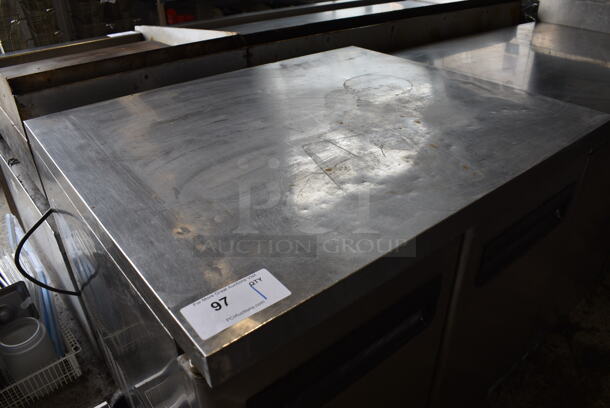 Blue Air BAUF36 Stainless Steel Commercial 2 Door Work Top Freezer on Commercial Casters. 115 Volts, 1 Phase. 36x30x36. Tested and Working! - Image 2 of 6