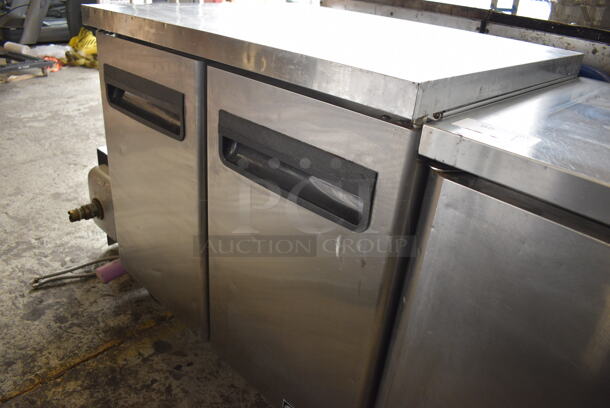 Blue Air BAUF36 Stainless Steel Commercial 2 Door Work Top Freezer on Commercial Casters. 115 Volts, 1 Phase. 36x30x36. Tested and Working! - Image 3 of 6