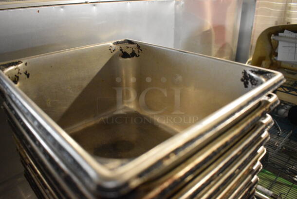 9 Stainless Steel 1/2 Size Drop In Bins. 1/2x6. 9 Times Your Bid! - Image 3 of 3