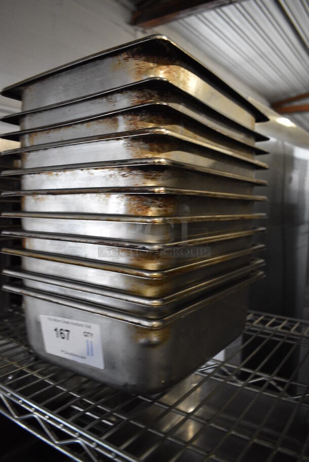 11 Stainless Steel 1/2 Size Drop In Bins. 1/2x4. 11 Times Your Bid! - Image 2 of 3