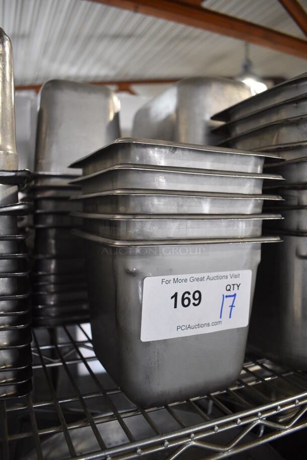 17 Stainless Steel 1/6 Size Drop In Bins. 1/6x6. 17 Times Your Bid! - Image 3 of 3