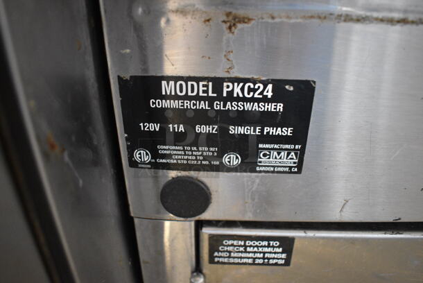 CMA PKC24 Stainless Steel Commercial Glass Washer. 120 Volts, 1 Phase. 15.5x25x39.5 - Image 6 of 7