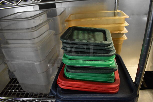 ALL ONE MONEY! Tier Lot of Various Items Including Poly Bins and Lids - Image 2 of 5