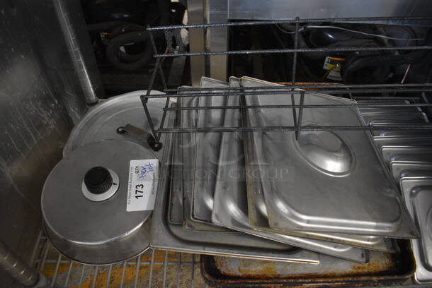 ALL ONE MONEY! Tier Lot of Various Items Including Stainless Steel Drop In Bin Lids - Image 2 of 6