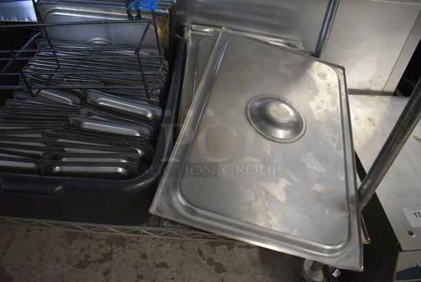 ALL ONE MONEY! Tier Lot of Various Items Including Stainless Steel Drop In Bin Lids - Image 5 of 6