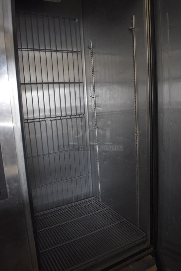 2016 True T-49F ENERGY STAR Stainless Steel Commercial 2 Door Reach In Freezer w/ Poly Coated Racks on Commercial Casters. 115 Volts, 1 Phase. 54x30x83. Tested and Working! - Image 3 of 4