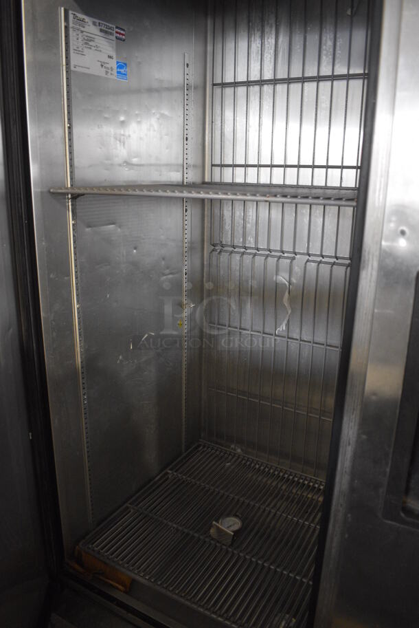 2016 True T-49F ENERGY STAR Stainless Steel Commercial 2 Door Reach In Freezer w/ Poly Coated Racks on Commercial Casters. 115 Volts, 1 Phase. 54x30x83. Tested and Working! - Image 4 of 4