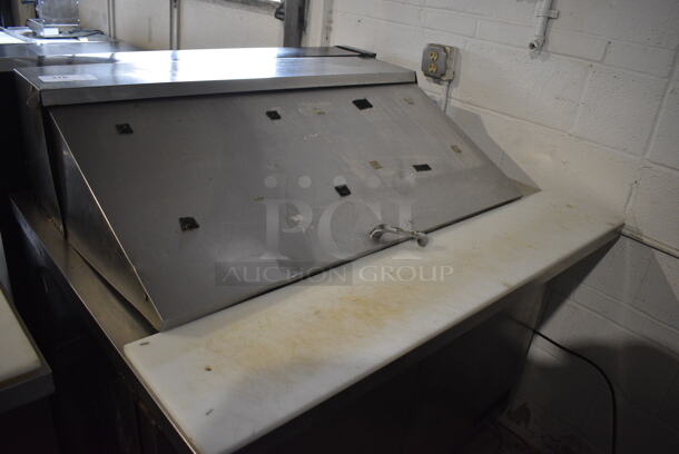 True TSSU-48-18M-B Stainless Steel Commercial Sandwich Salad Prep Table Bain Marie Mega Top on Commercial Casters. 115 Volts, 1 Phase. 48x34x47. Tested and Working! - Image 2 of 7