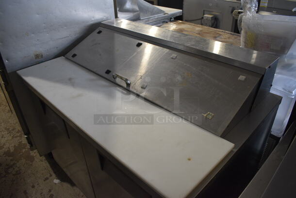 True TSSU-48-12 Stainless Steel Commercial Sandwich Salad Prep Table Bain Marie Mega Top on Commercial Casters. 115 Volts, 1 Phase. 48x30x43. Tested and Working! - Image 2 of 7