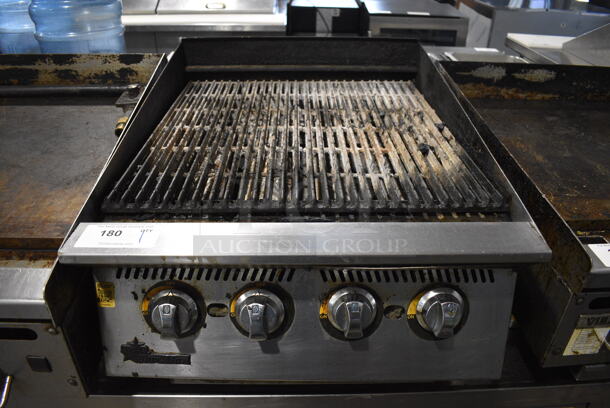Star Stainless Steel Commercial Countertop Natural Gas Powered Charbroiler Grill. 24x32x18